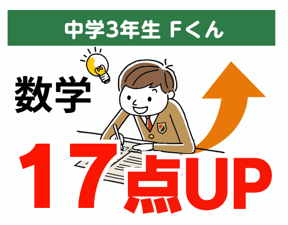 中学3年生 Fくん 数学 17点UP