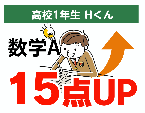 高校1年生 Hくん 数学A 15点UP