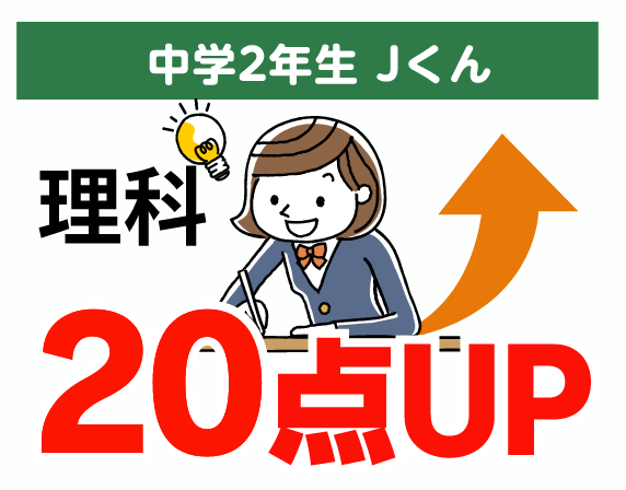 中学2年生 Jくん 理科 20点UP