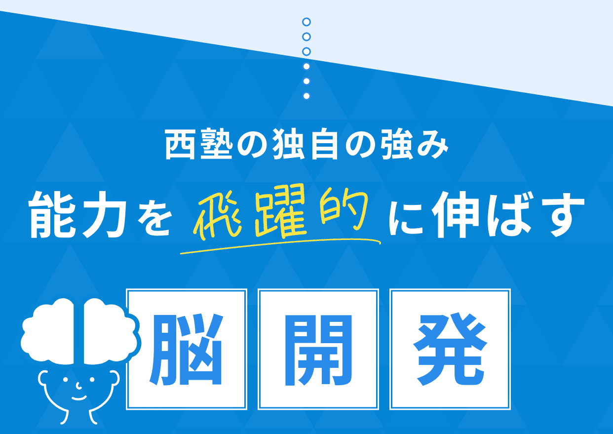 西塾の独自の強み。能力を飛躍的に伸ばす「脳開発」